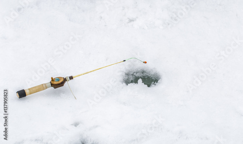 A fisherman on the ice