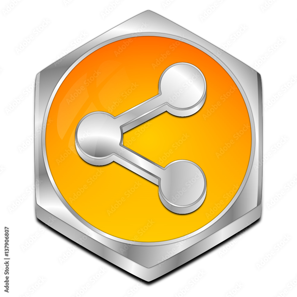 Share Button - 3D illustration Share Button - 3D illustration