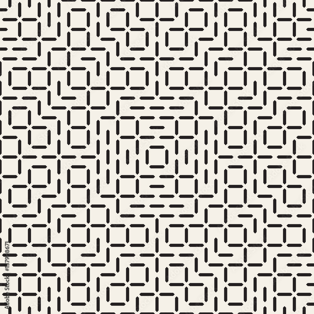 Geometric Ethnic Background with Symmetric Lines Lattice. Vector Abstract Seamless Pattern. Geometric Ethnic Background with Symmetric Lines Lattice. Vector Abstract Seamless Pattern.