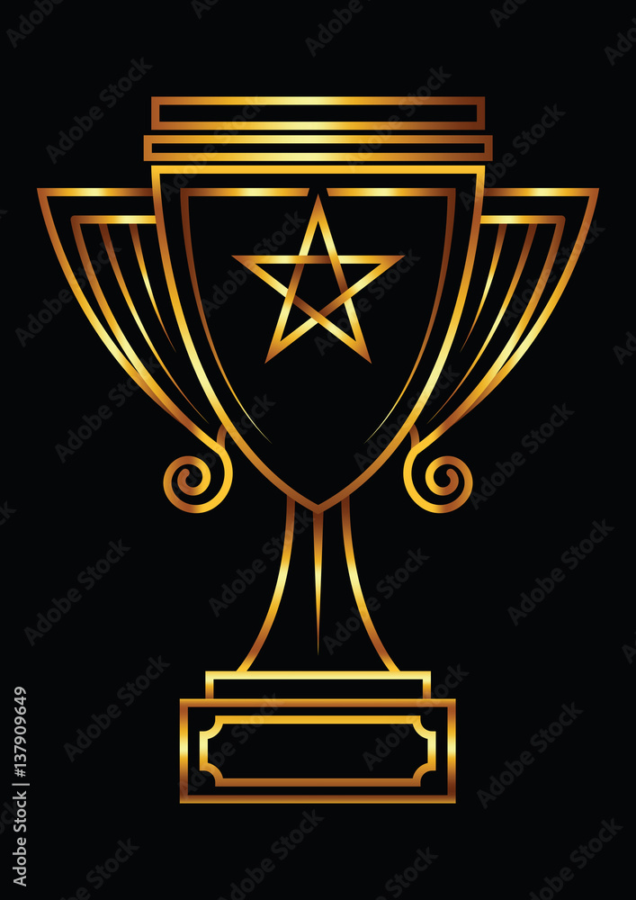 Vector gold trophy Vector gold trophy