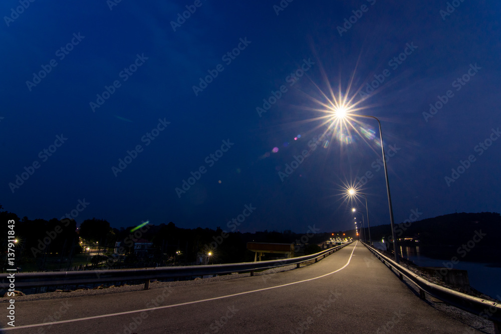 Highway Roadside on Night