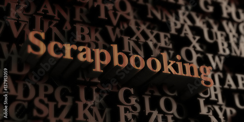 Scrapbooking - Wooden 3D rendered letters/message. Can be used for an online banner ad or a print postcard.