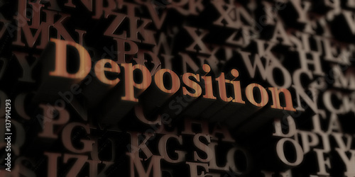 Fotografija Deposition - Wooden 3D rendered letters/message