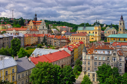 Scenic view of Przemysl town center