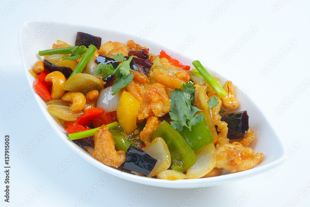 Stirfried chicken with cashew nuts delicious Thaifood
Stirfried chicken with cashew nuts delicious Thaifood