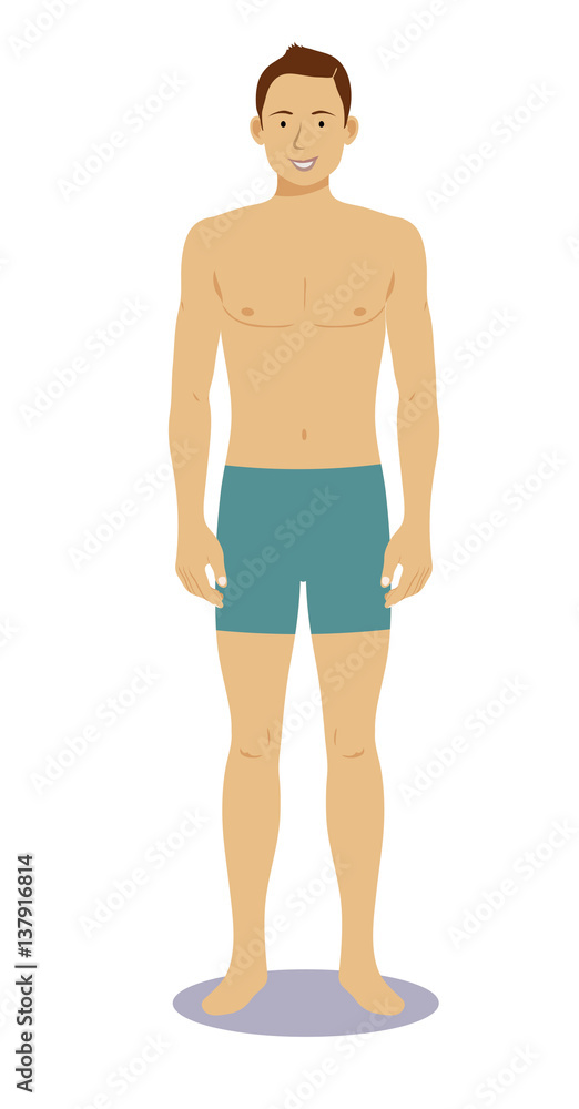 Fototapeta premium Digital vector illustration man pose standing