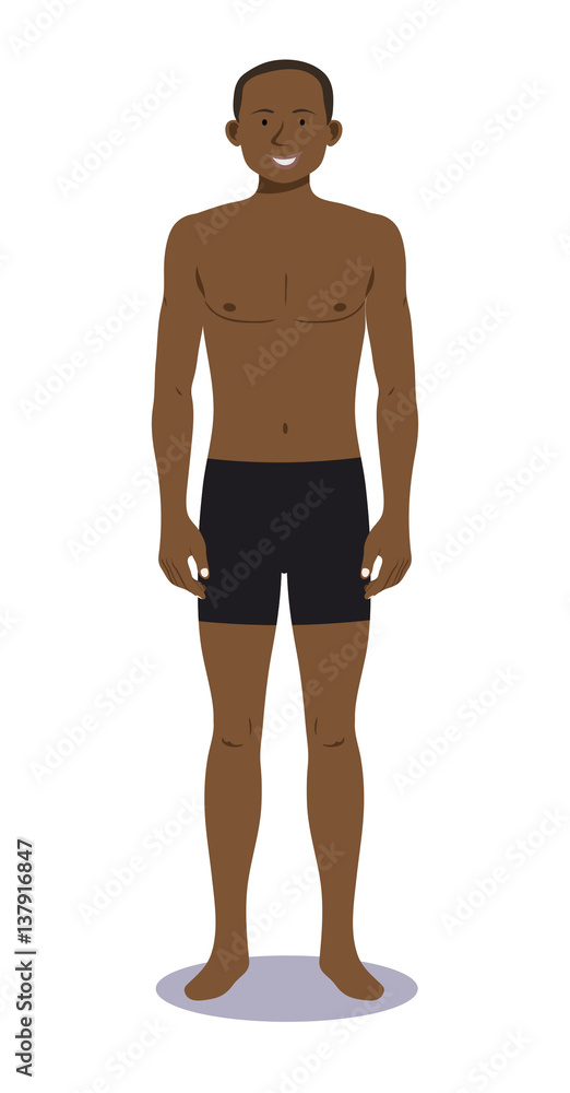 Fototapeta premium Digital vector illustration man pose standing