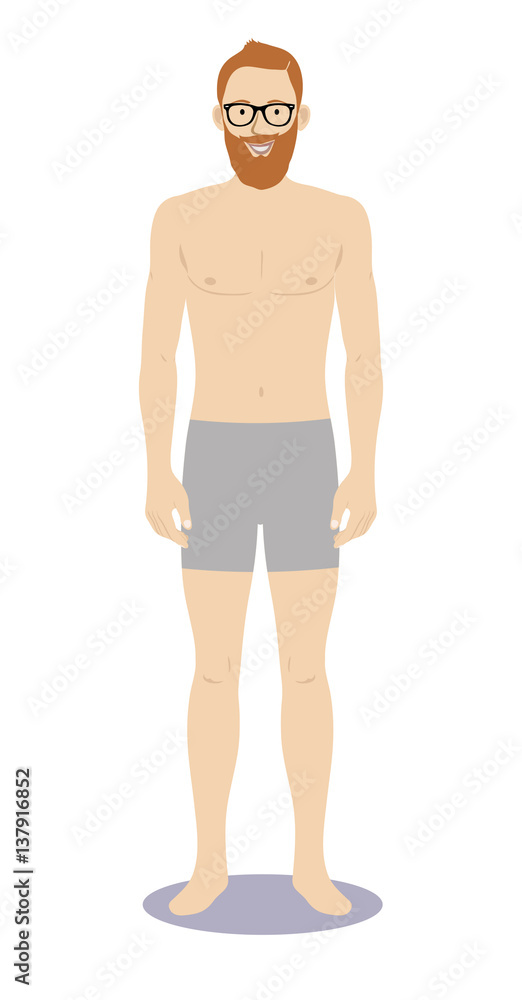 Fototapeta premium Digital vector illustration man pose standing