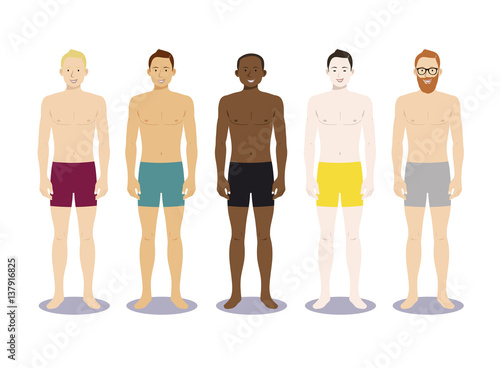 Digital vector illustration man pose standing