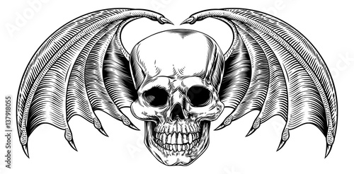Winged Skull Grim Reaper