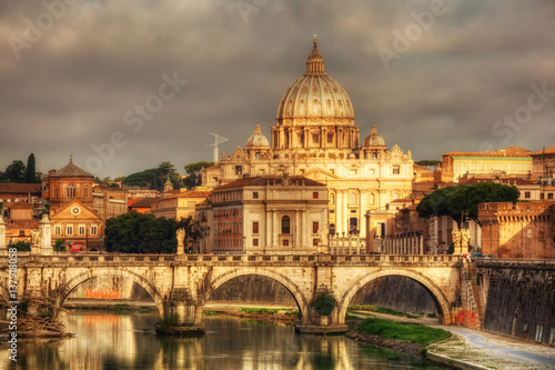 view at St. Peter's Basilica in Rome, Italy
