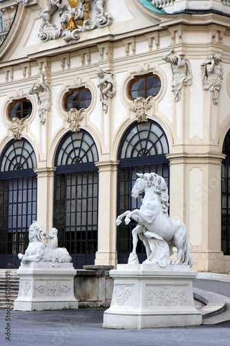 Detail of Upper Belvedere palace in Vienna, Austria
