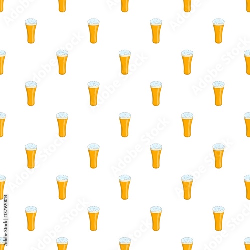 Glass of beer pattern  cartoon style 