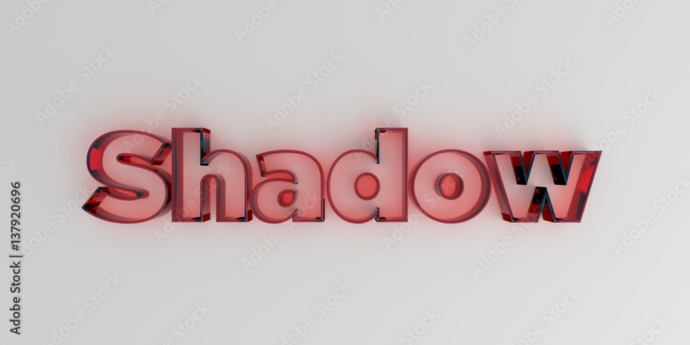 Shadow - Red glass text on white background - 3D rendered royalty free stock image. Shadow - Red glass text on white background - 3D rendered royalty free stock image.