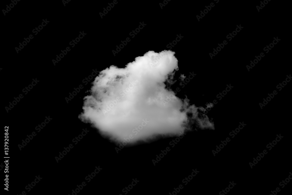 White cloud on black background White cloud on black background