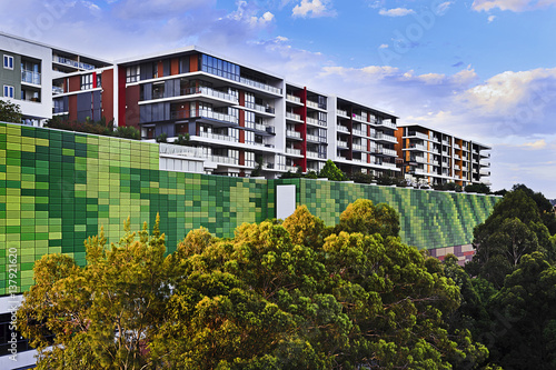 Photography Buildings Modern Green Wall