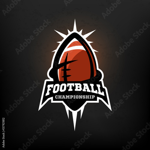 American football championship logo.