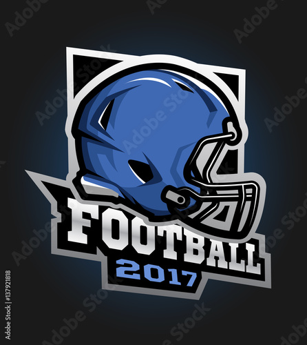 American football helmet. Games 2017 emblem.