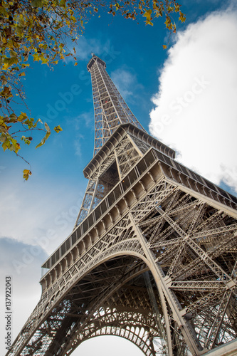 View of the Eiffel Tower, Paris from below