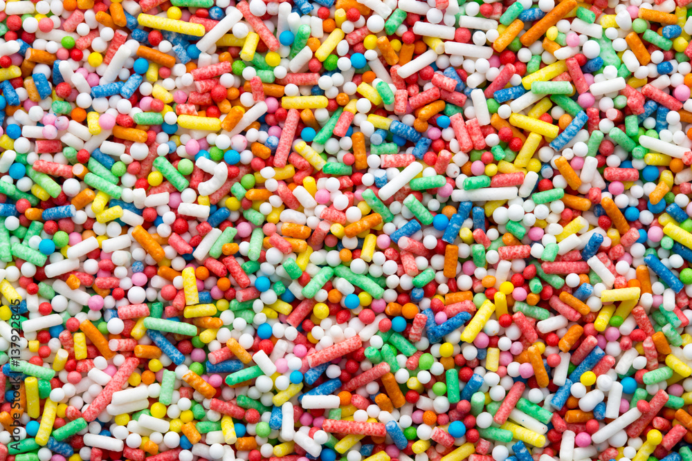 Multicoloured sweet sugar balls. Small ball pattern. Multicoloured sweet sugar balls. Small ball pattern.