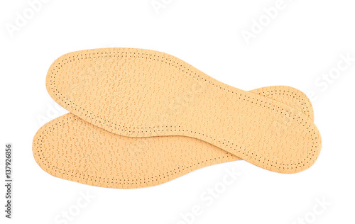 Pair of shoe insoles isolated