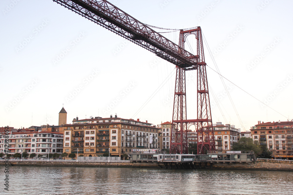 Historic Vizcaya Bridge in Bilbao, Basque country, Spain