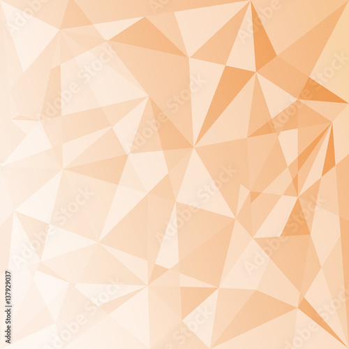 Fototapeta Naklejka Na Ścianę i Meble -  Beautiful light orange abstract mosaic polygonal background