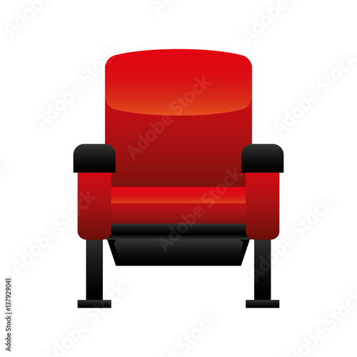 cinema chair isolated icon vector illustration design