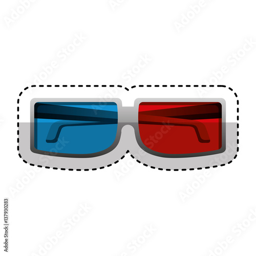 3d glasses isolated icon vector illustration design