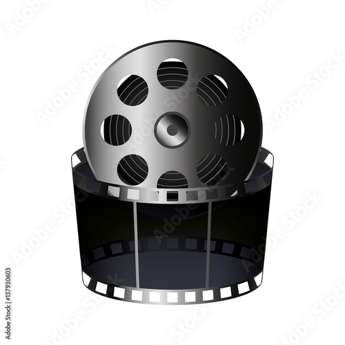 reel tape record isolated icon vector illustration design
