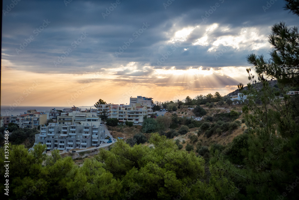 Blick über Kreta Rethymno von Forest Park Blick über Kreta Rethymno von Forest Park