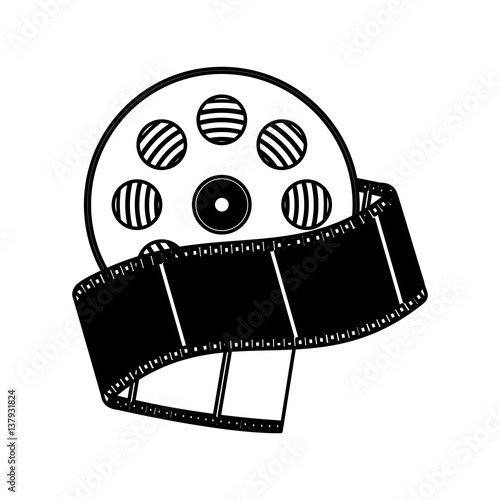 reel tape record isolated icon vector illustration design