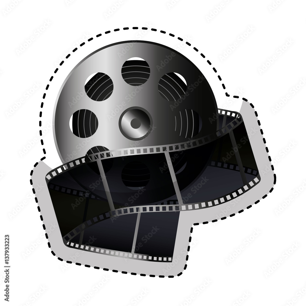 reel tape record isolated icon vector illustration design