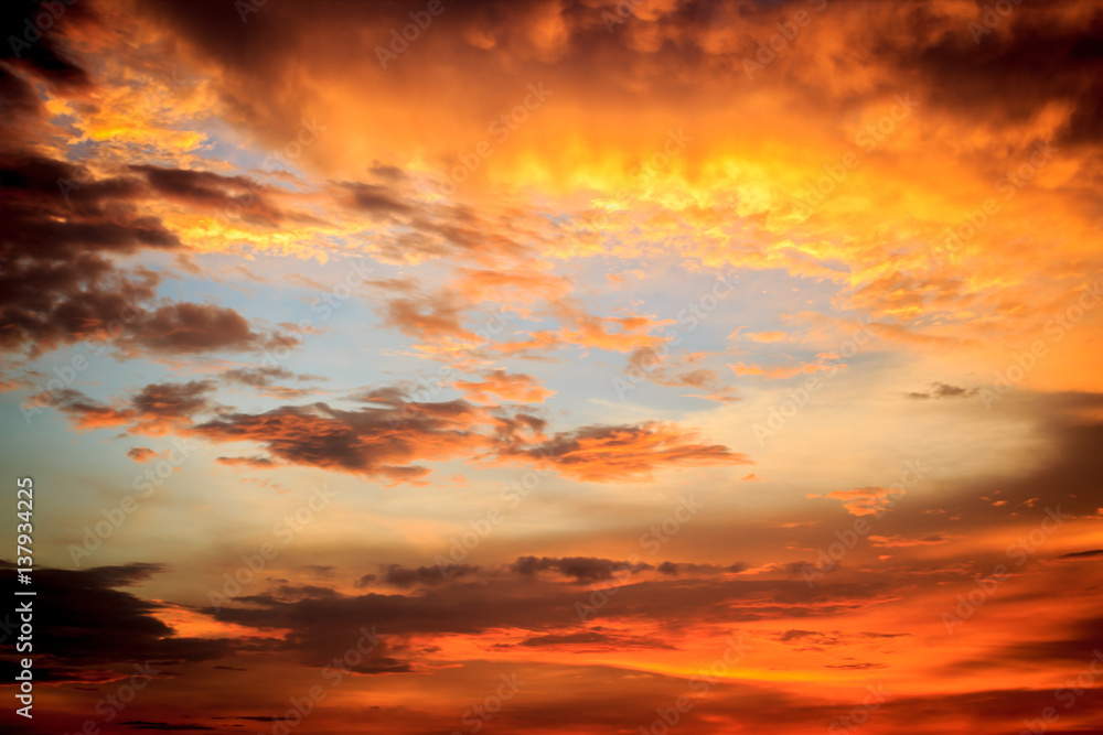 Dramatic cloudscape in sunset with twilight sky. Beautiful Abstract natural background. Dramatic cloudscape in sunset with twilight sky. Beautiful Abstract natural background.