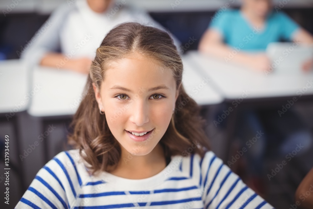 Portrait of smiling schoolgirl Portrait of smiling schoolgirl