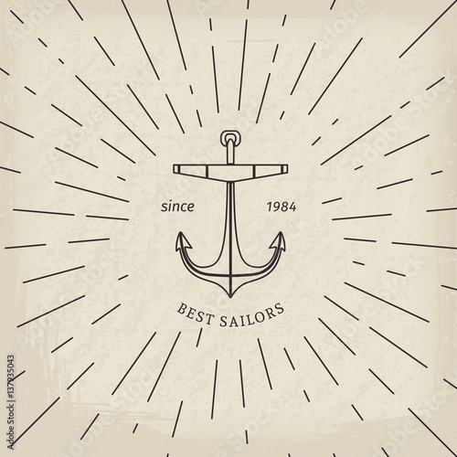 Vector retro nautical logo template