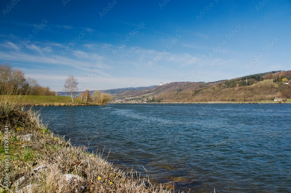 Landschaft an der Donau in Niederösterreich