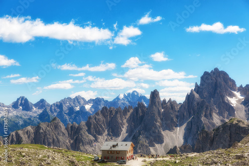 Sunny summer day in the Dolomites, Italy