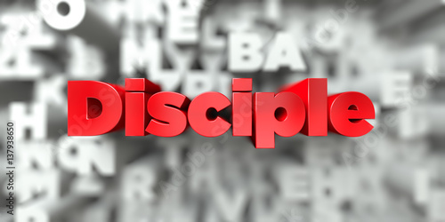 Fotografia Disciple -  Red text on typography background - 3D rendered royalty free stock image