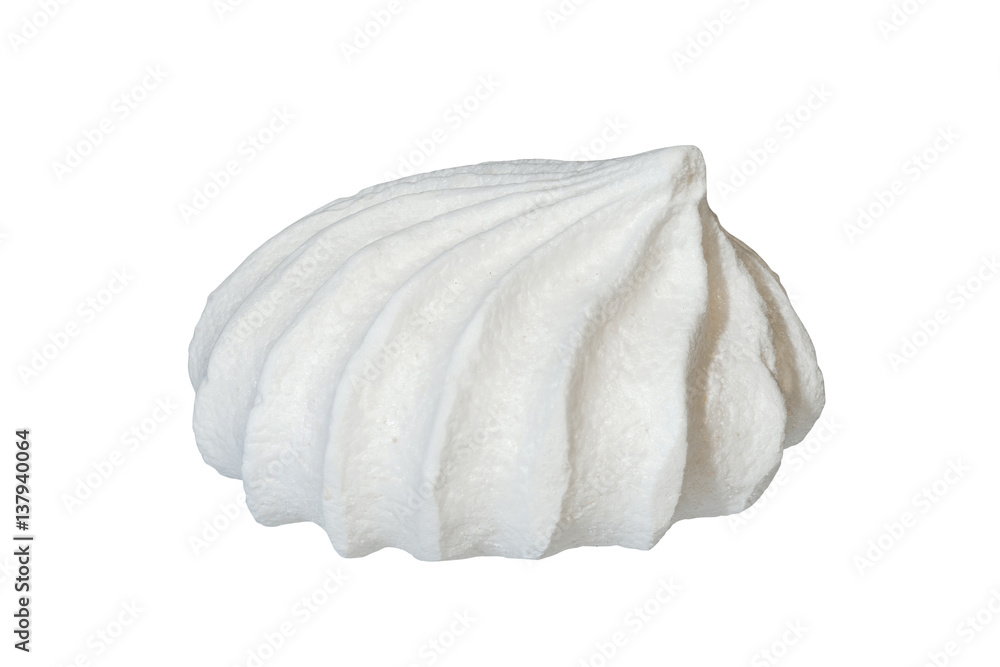 Delicious meringue closeup isolated on a white background Delicious meringue closeup isolated on a white background
