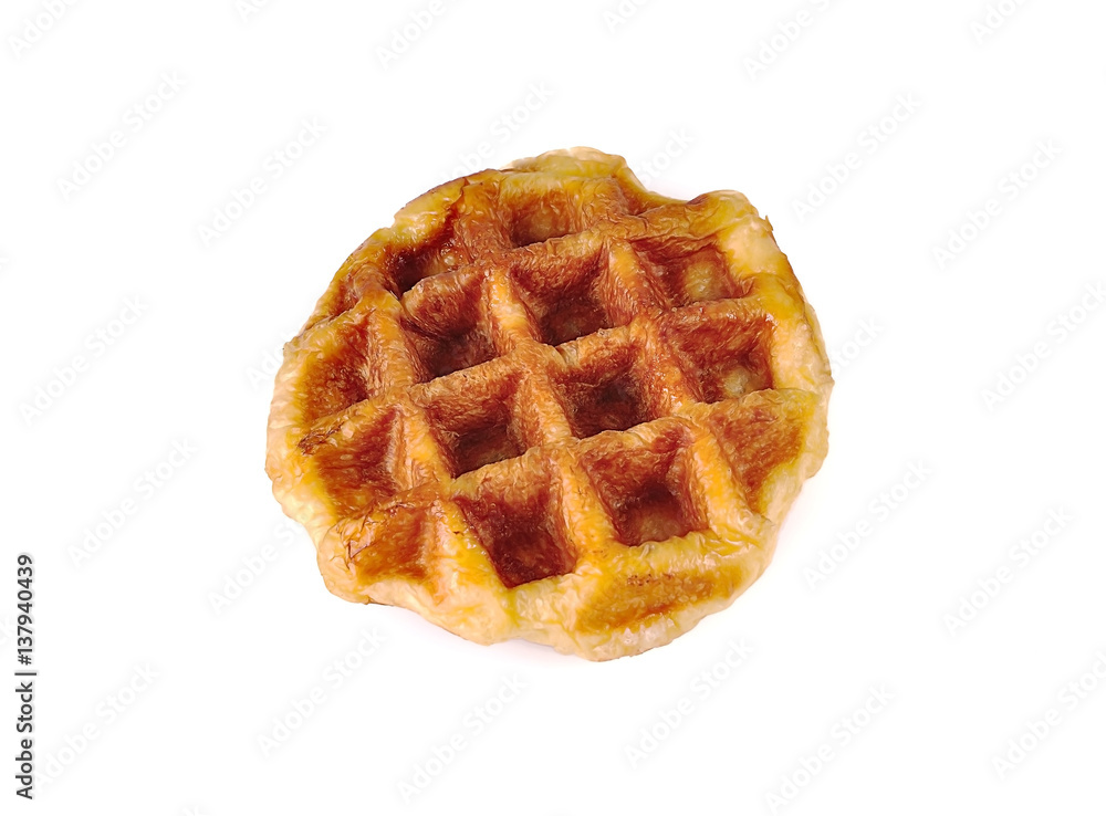 waffle isolated on white background. waffle isolated on white background.