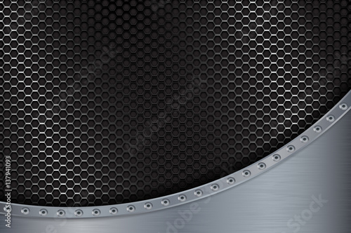Metal background with perforation