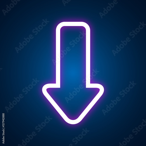 neon light arrow sign