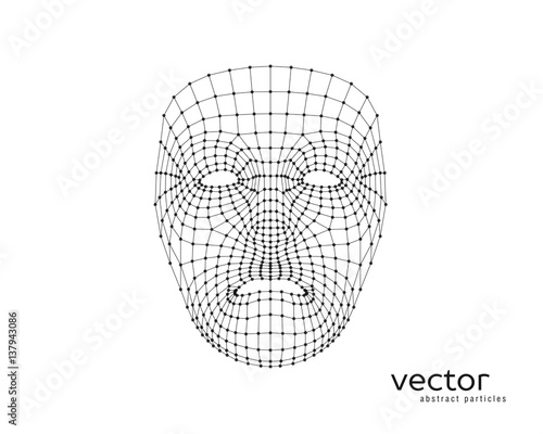 Abstract vector illustration of human face.