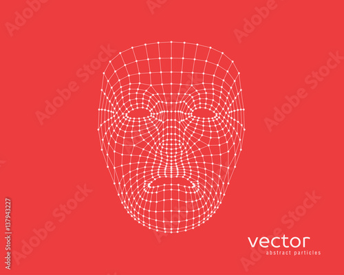 Abstract vector illustration of human face.