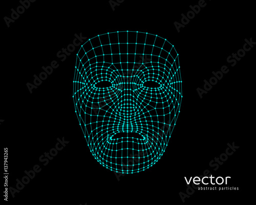 Abstract vector illustration of human face.