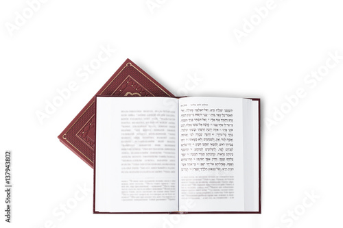 Fotografie, Obraz Jewish book on a white background, Psalms of David