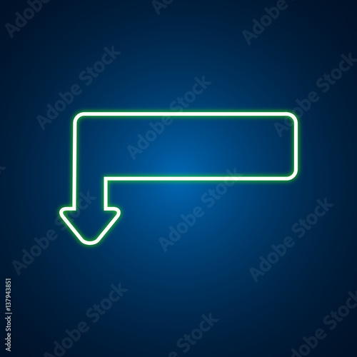 neon light arrow sign