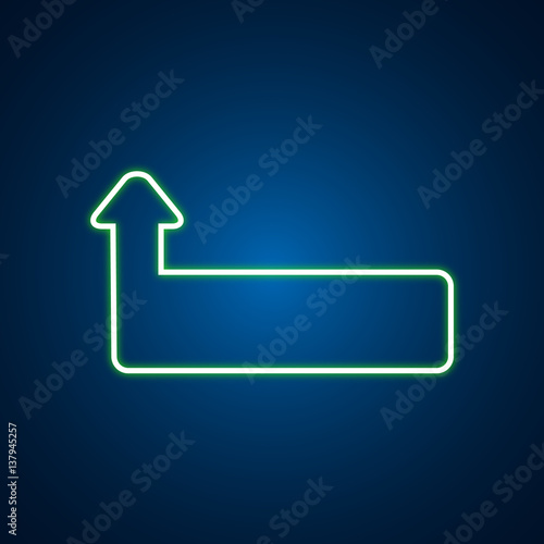 neon light arrow sign