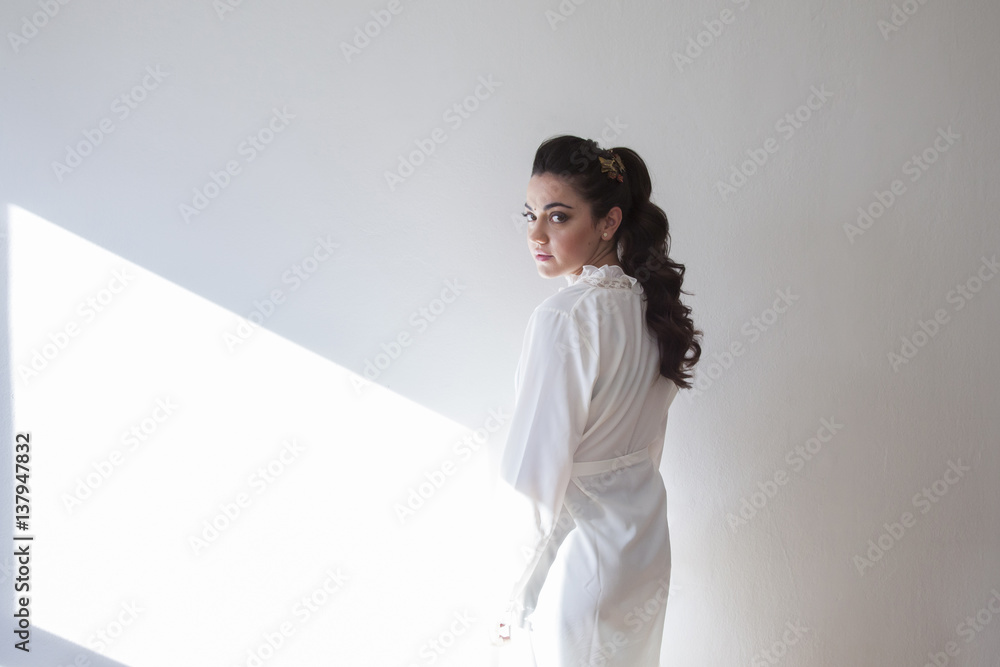 Portrait of a beautiful bride isolated on white background Portrait of a beautiful bride isolated on white background